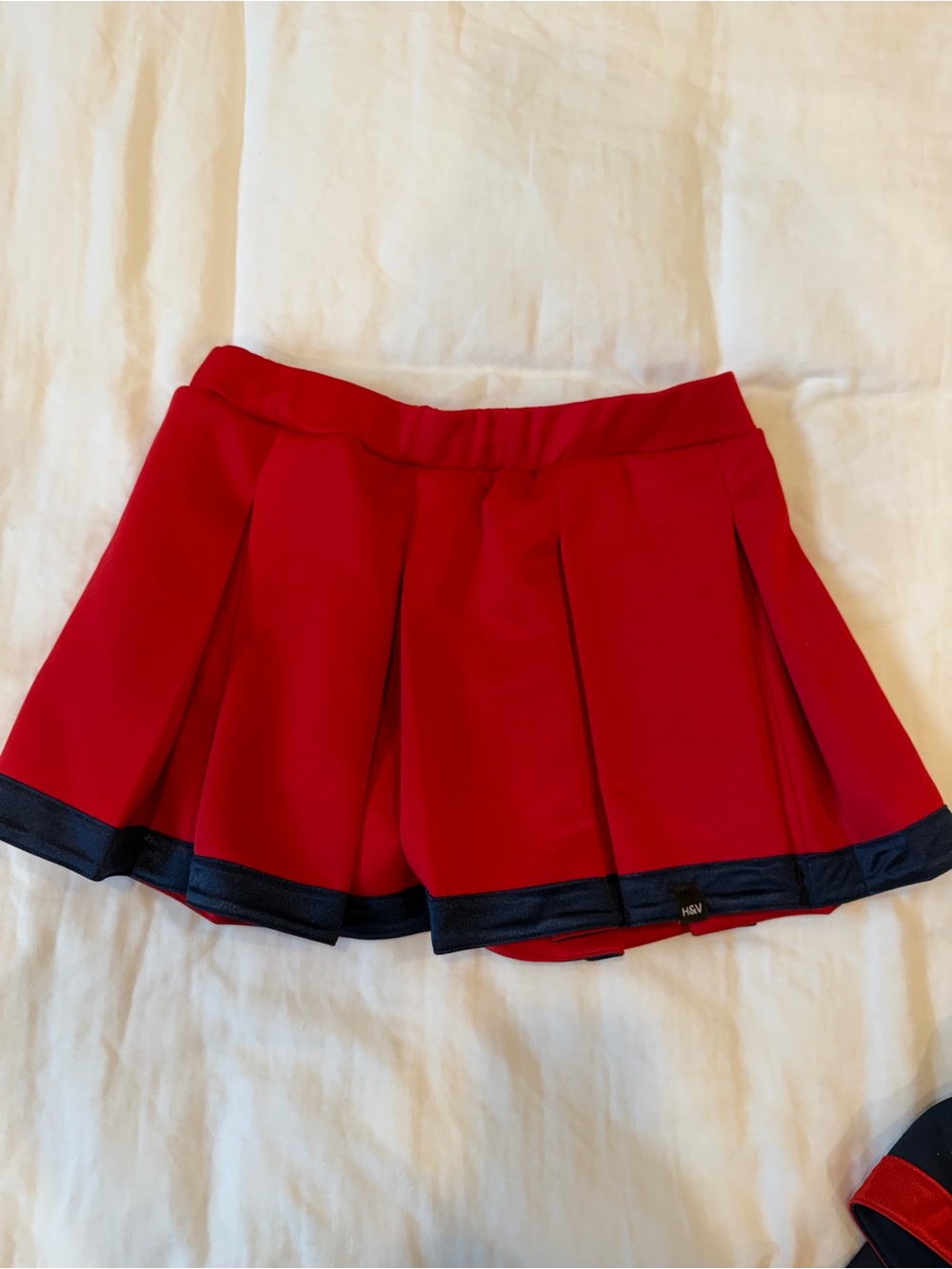 University of Arizona Red Pleated Mini Skirt with Navy Trim